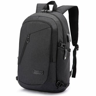 Sac à dos noir pour ordinateur portable avec plusieurs poches