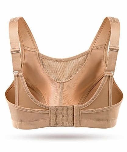 Vue arrière d'un soutien-gorge beige